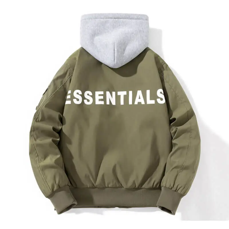 Baseball Men’s Green Hoodie Essentials Jacket