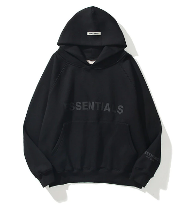 Black Essentials Hoodie