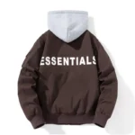 Hooded Brown Essentials Denim Jacket