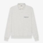 Fear of God ESSENTIALS Long Sleeve Polo Sweatshirt Gray